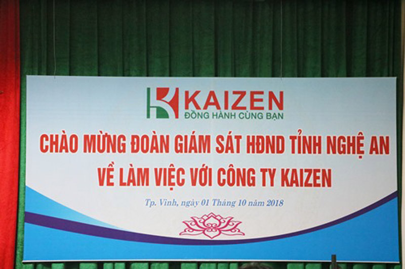 Đoàn giám sát của Ban Văn hóa - Xã hội HĐND Tỉnh Nghệ An về làm việc tại Công ty CP Quốc tế Kaizen